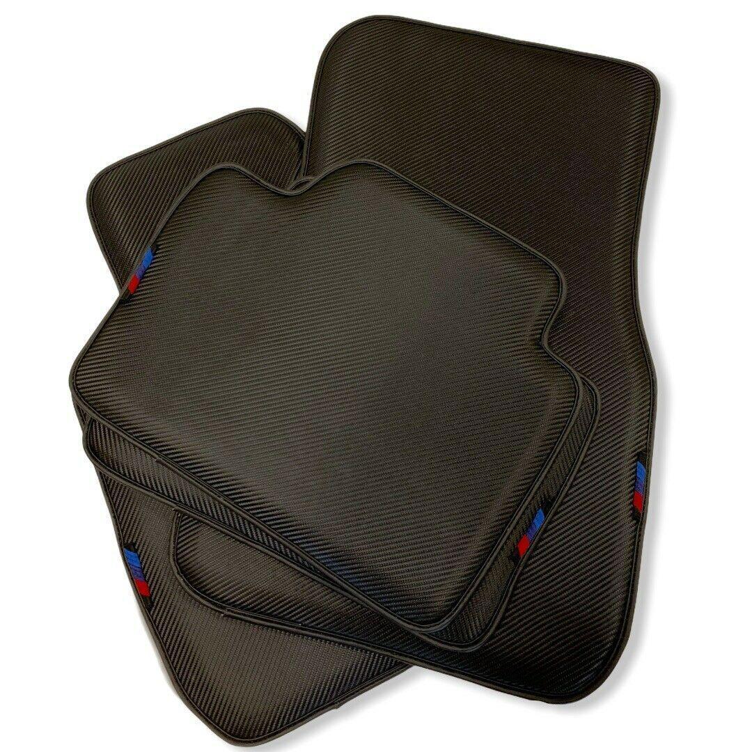 Floor Mats For BMW 7 Series E38 Long Autowin Brand Carbon Fiber Leather - AutoWin