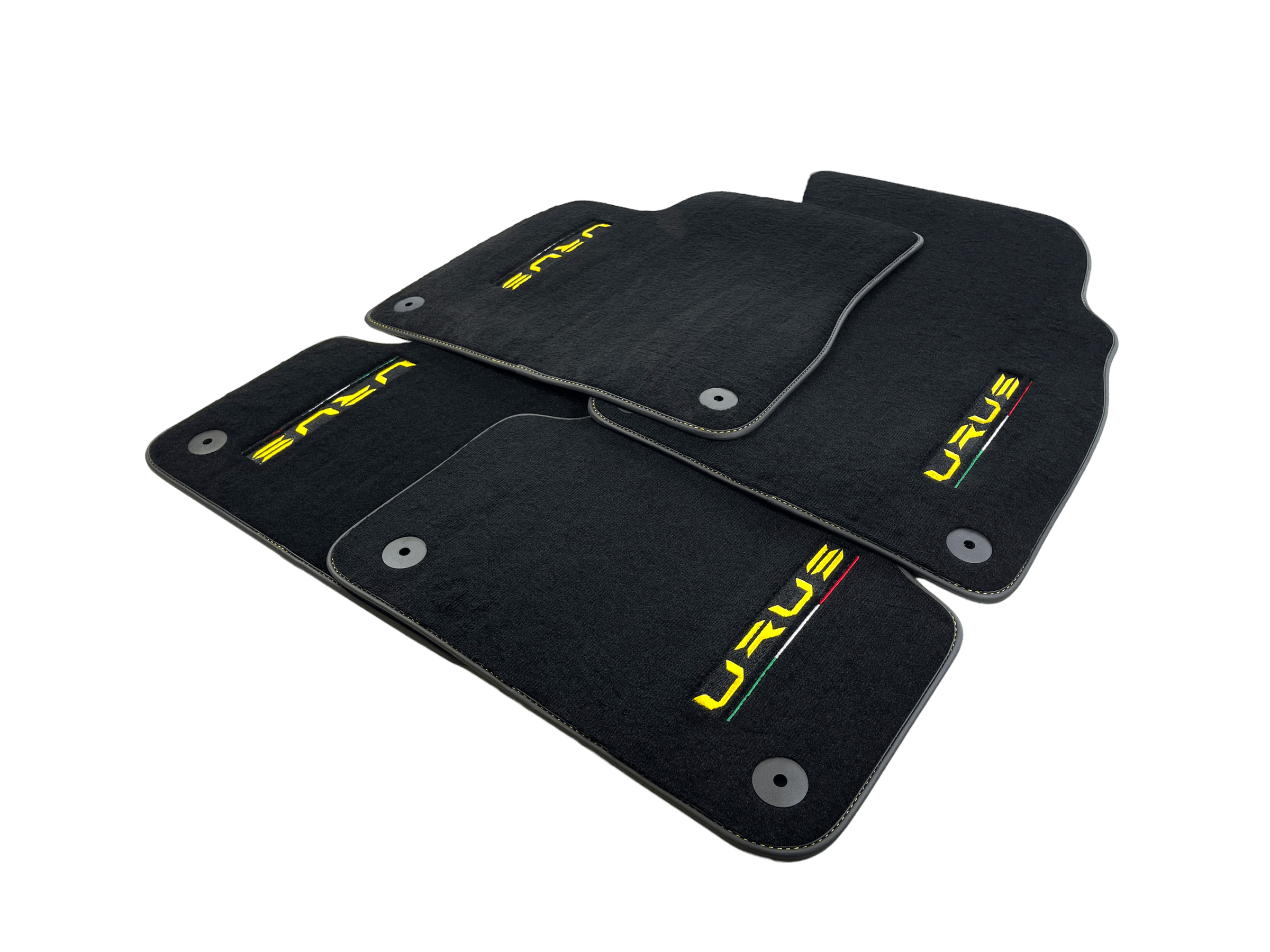 Floor Mats For Lamborghini Urus Black Tailored Yellow Edition - AutoWin