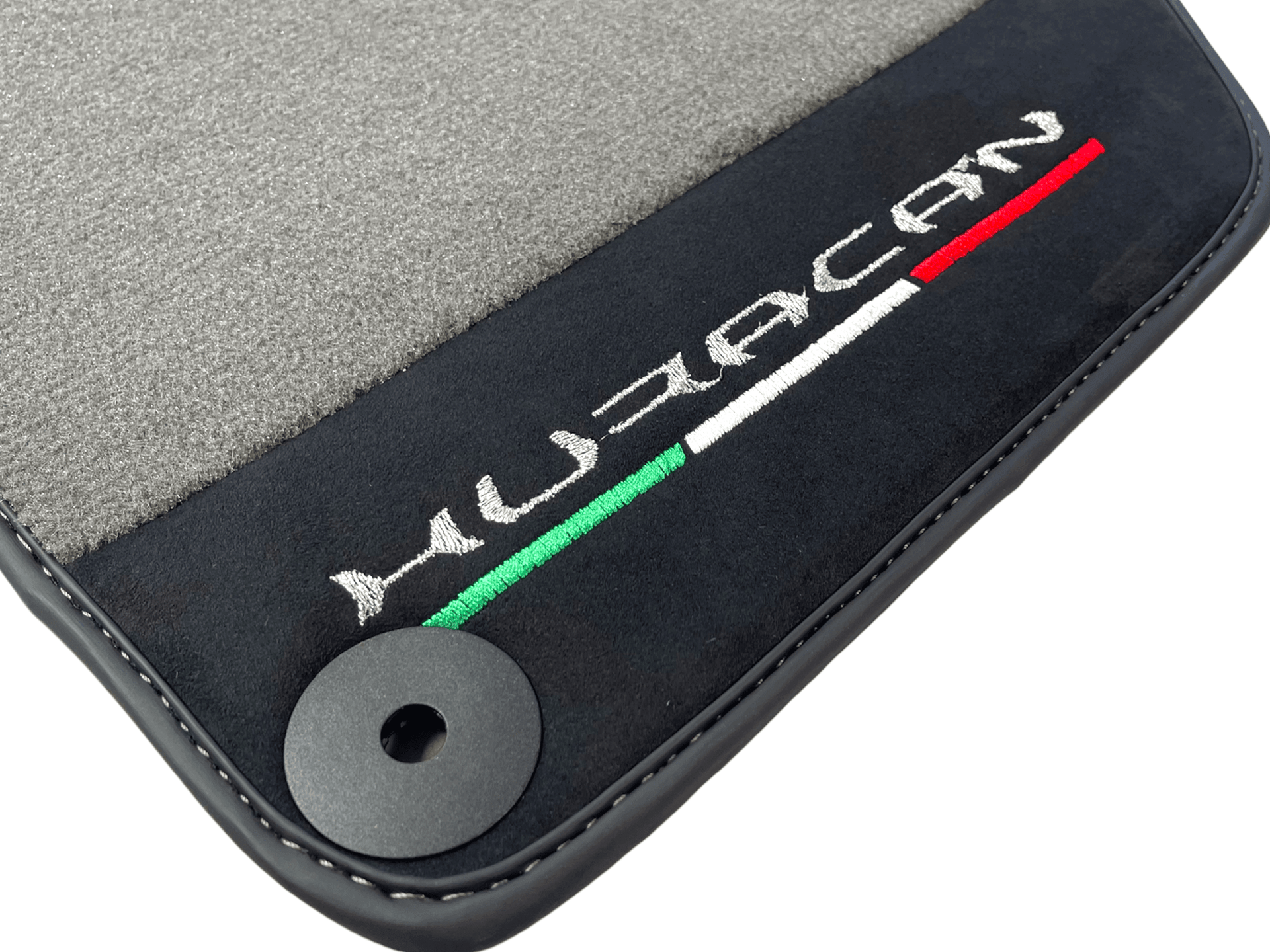 Gray Floor Mats for Lamborghini Huracan With Alcantara Leather - AutoWin
