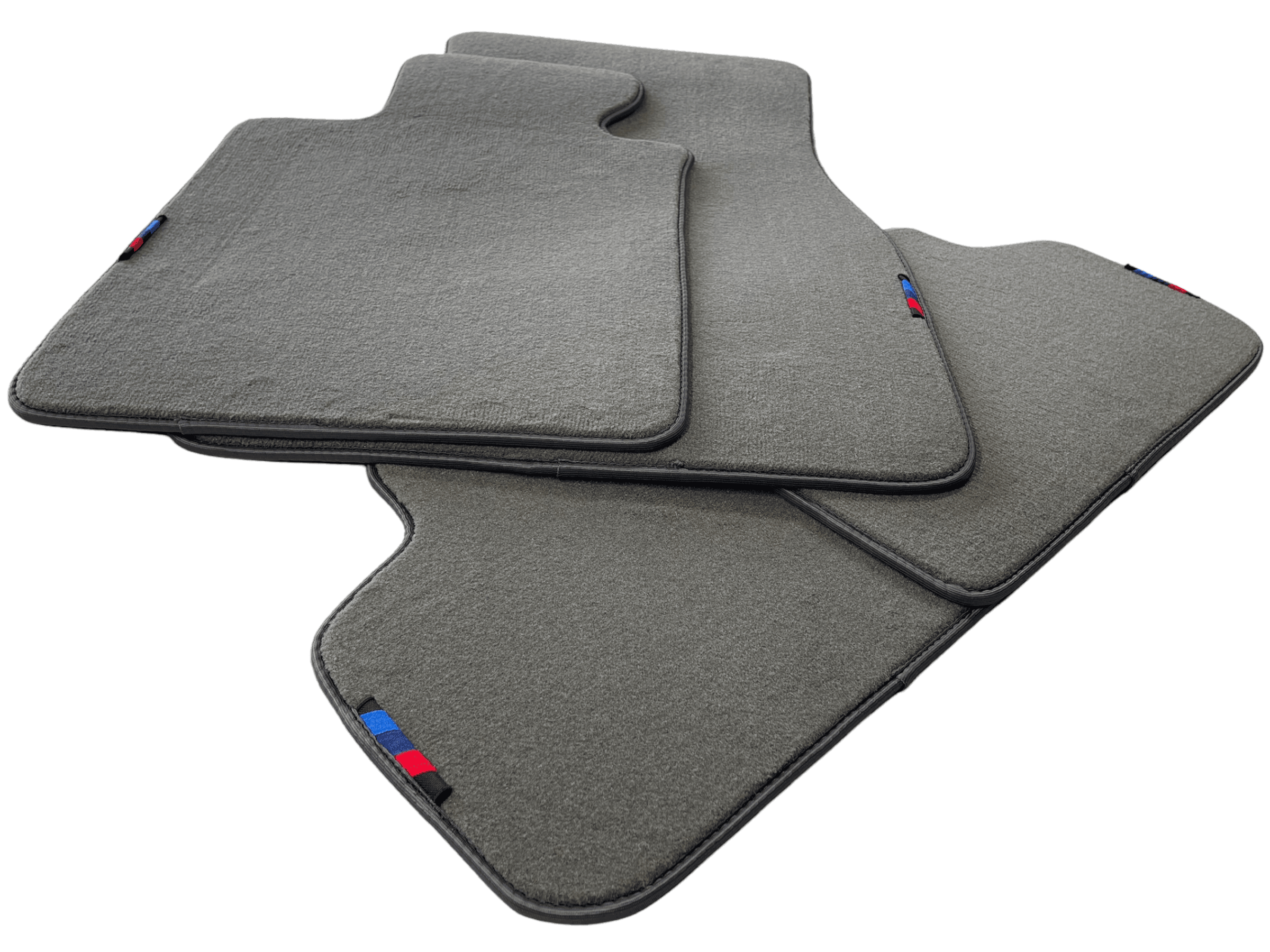 Gray Red Floor Mats For BMW 3 Series E90 With M Package AutoWin Brand - AutoWin