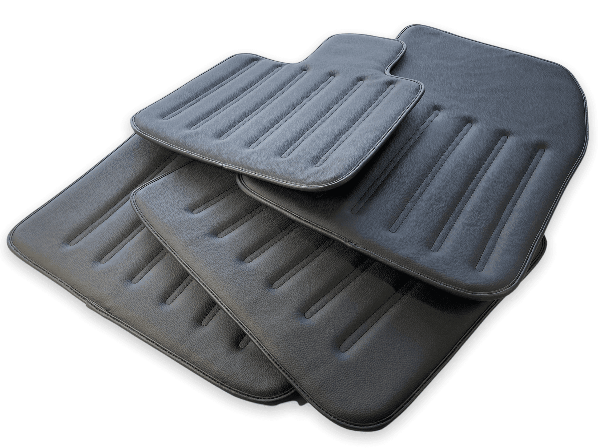 Leather Floor Mats for Rolls Royce Black Badge Phantom VIII (2017-2024) Black - AutoWin