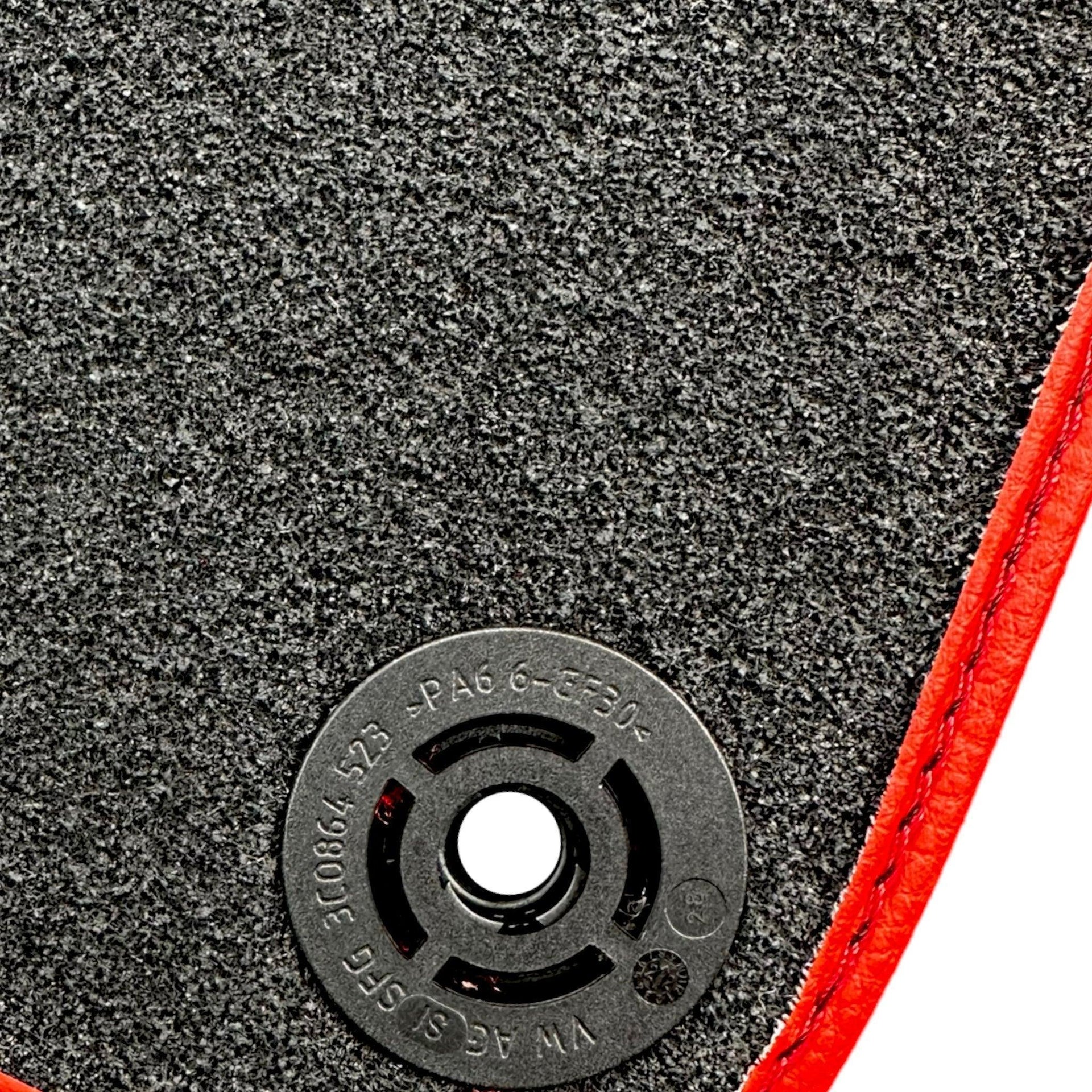 Red Floor Mats For Bentley Mulsanne (2010-2020) with Alcantara Leather - AutoWin