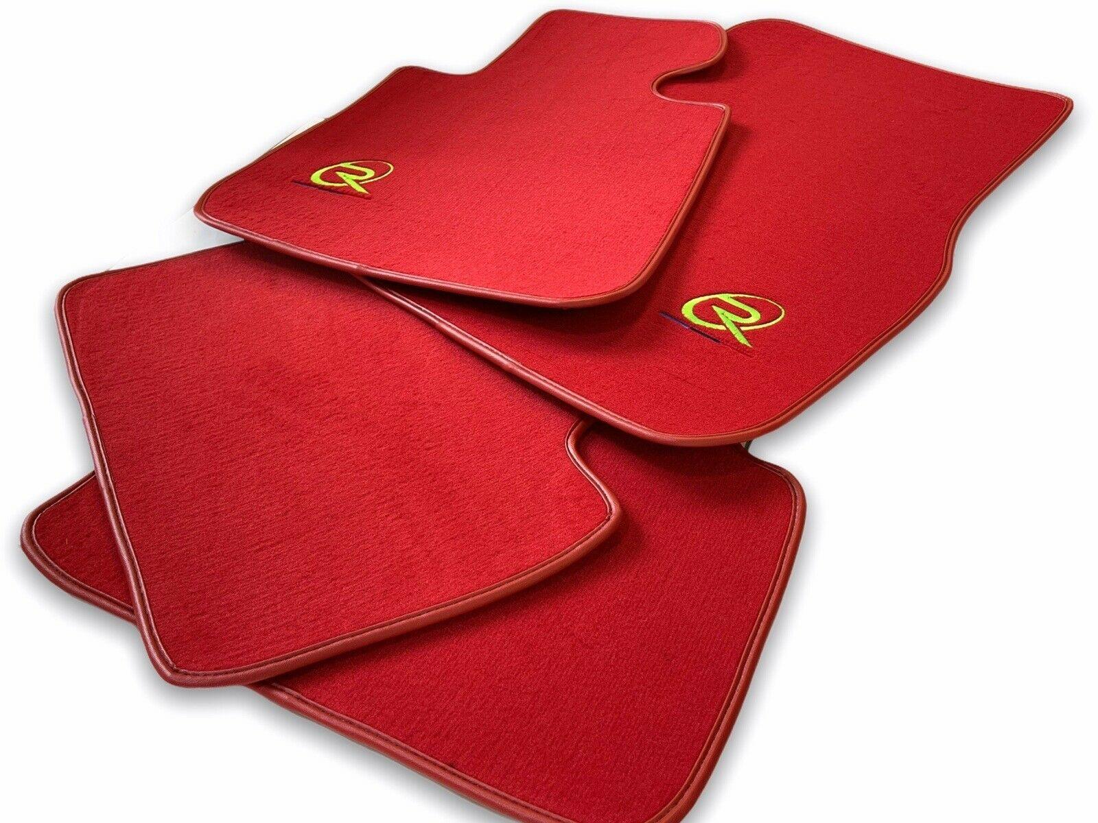 Red Floor Mats For BMW 3 Series E36 2-door Coupe ROVBUT Brand Tailored Set Perfect Fit Green SNIP Collection - AutoWin