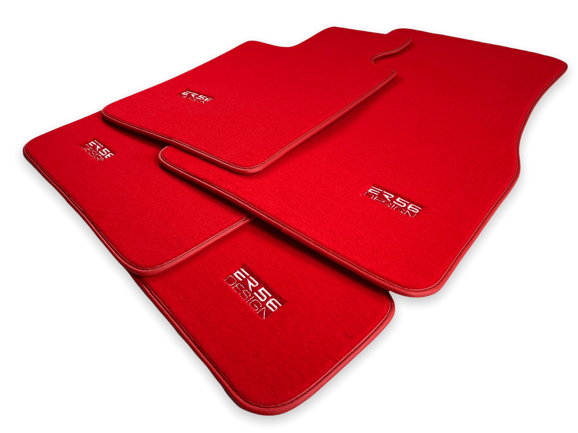 Red Floor Mats For BMW 7 Series E65 - ER56 Design Brand - AutoWin