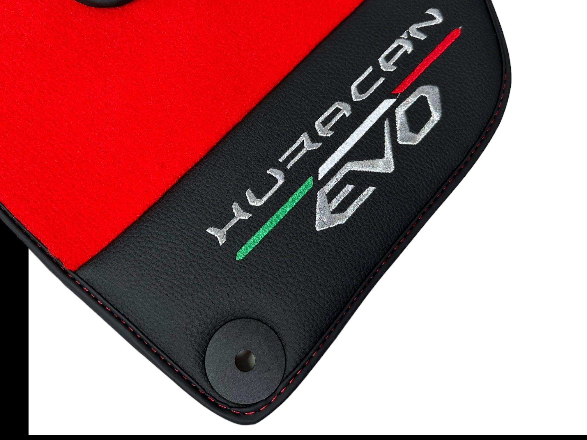 Lamborghini Huracan EVO (2014-2023): Red Mats with Black Borders