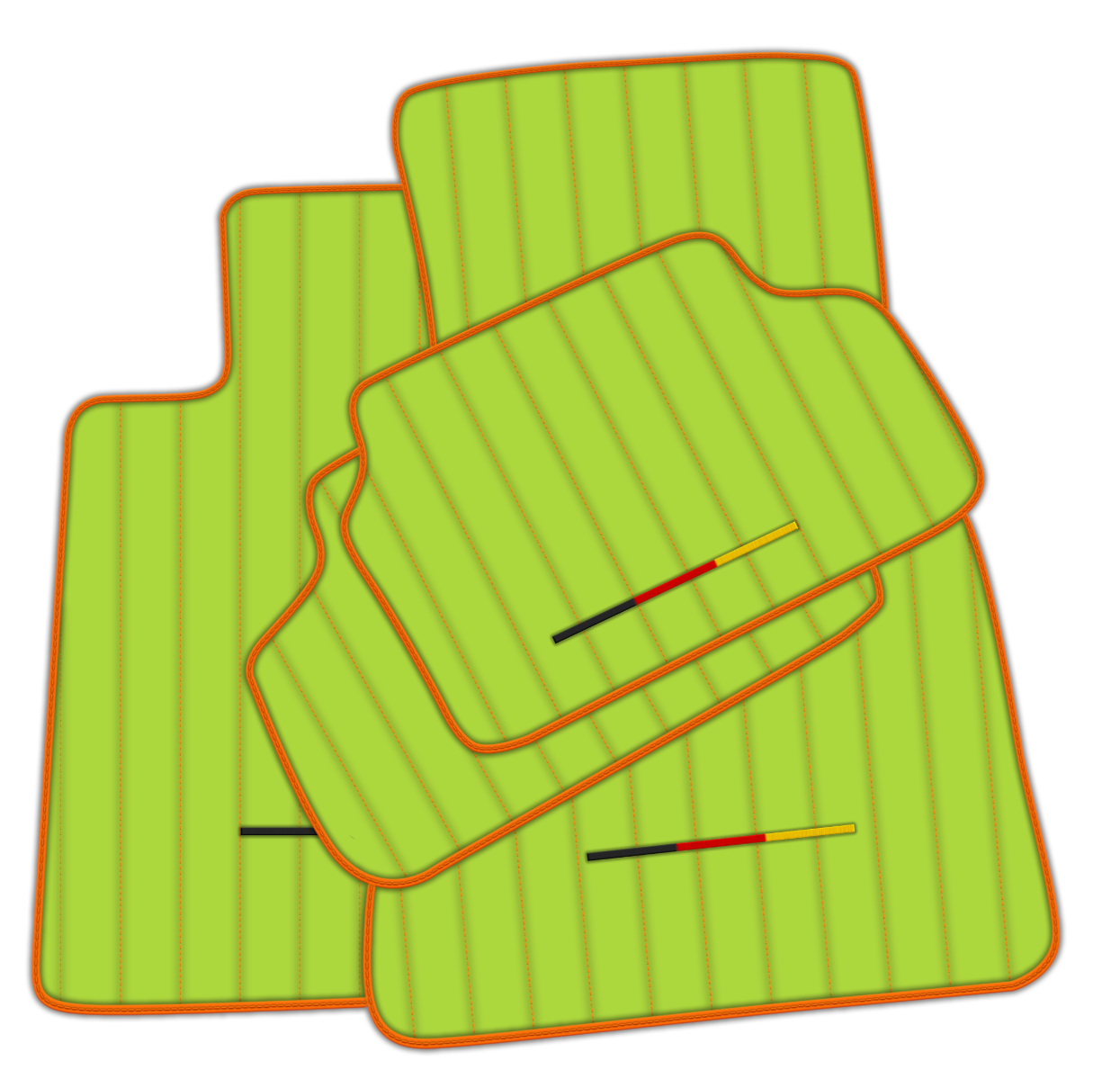 Luxury Light Green Leather Floor Mats for BMW G20 (2019-2024)