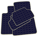 Stylish Customizable Dark Blue Leather Floor Mats for BMW i8 Series l12 I15