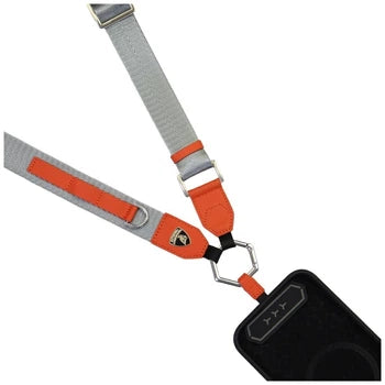 Lamborghini D1 Leather Phone Hand Strap - Bright Yellow Detailing