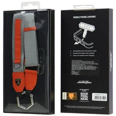 Lamborghini D1 Leather Phone Hand Strap - Bright Yellow Detailing