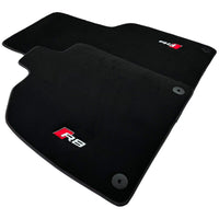 Black Floor Mats for Audi R8 (2015-2024) with Black Trim