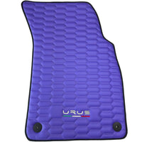 Purple Leather Black Floor Mats for Lamborghini Urus | Black Trim - AutoWin