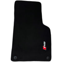 Black Floor Mats for Audi R8 (2015-2024) with Black Trim