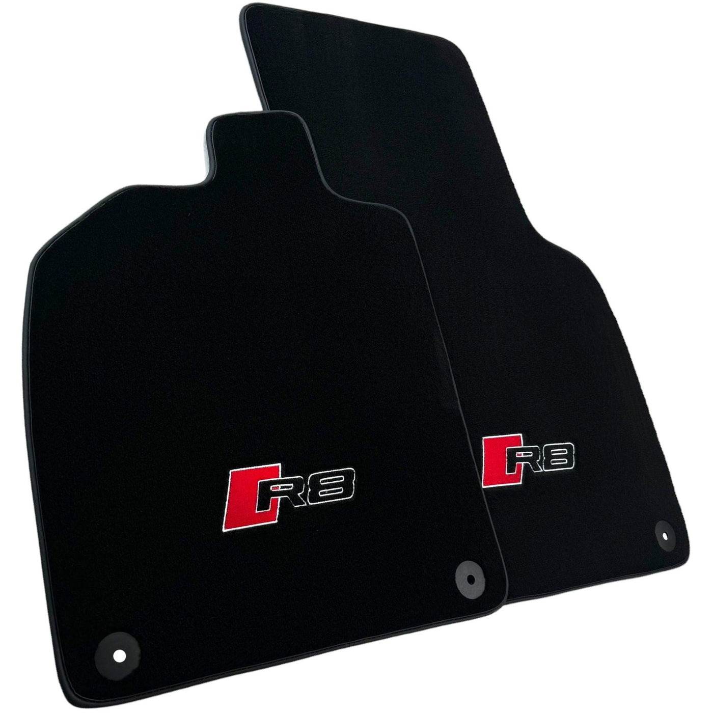 Black Floor Mats for Audi R8 (2015-2024) with Black Trim - AutoWin