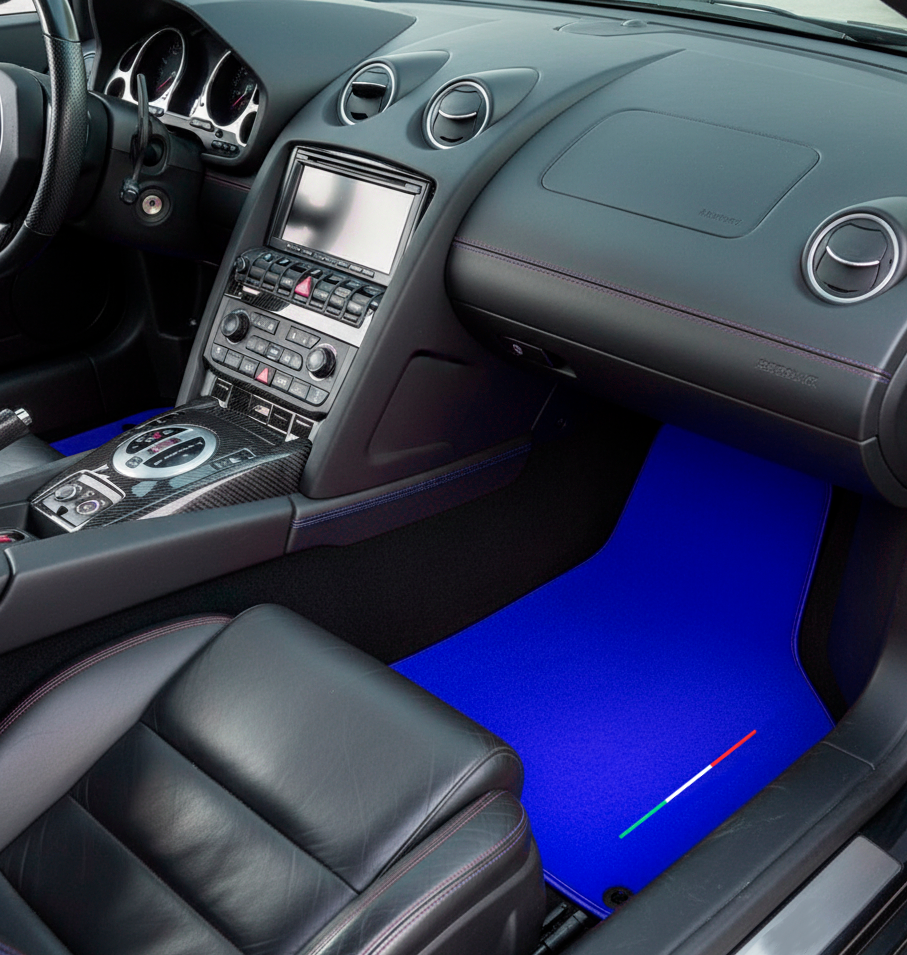 Custom Floor Mats for Lamborghini Gallardo Blue Color