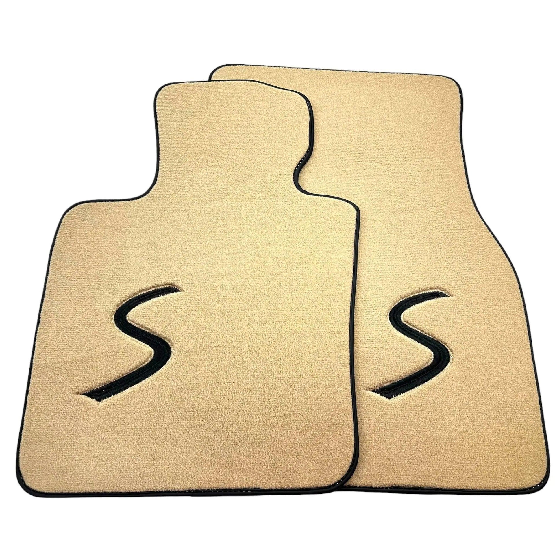 Beige Floor Mats for Mini Cabrio F57 Convertible (2016-2023) - AutoWin