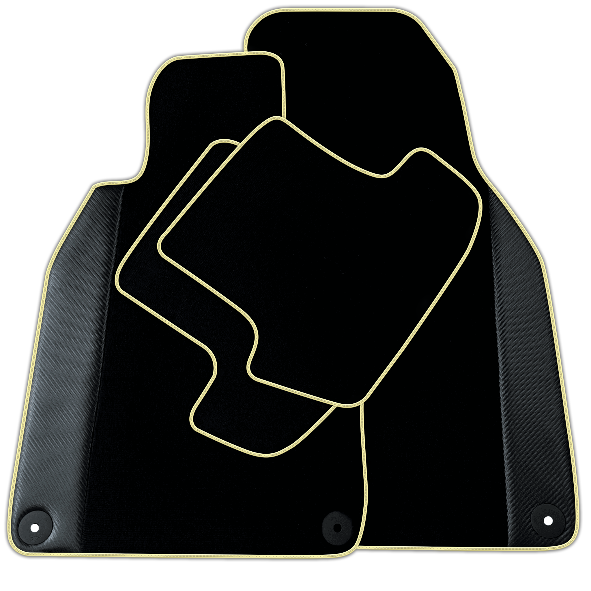 Black Floor Mats for Porsche 911 - 992 (2019-2024) with Carbon