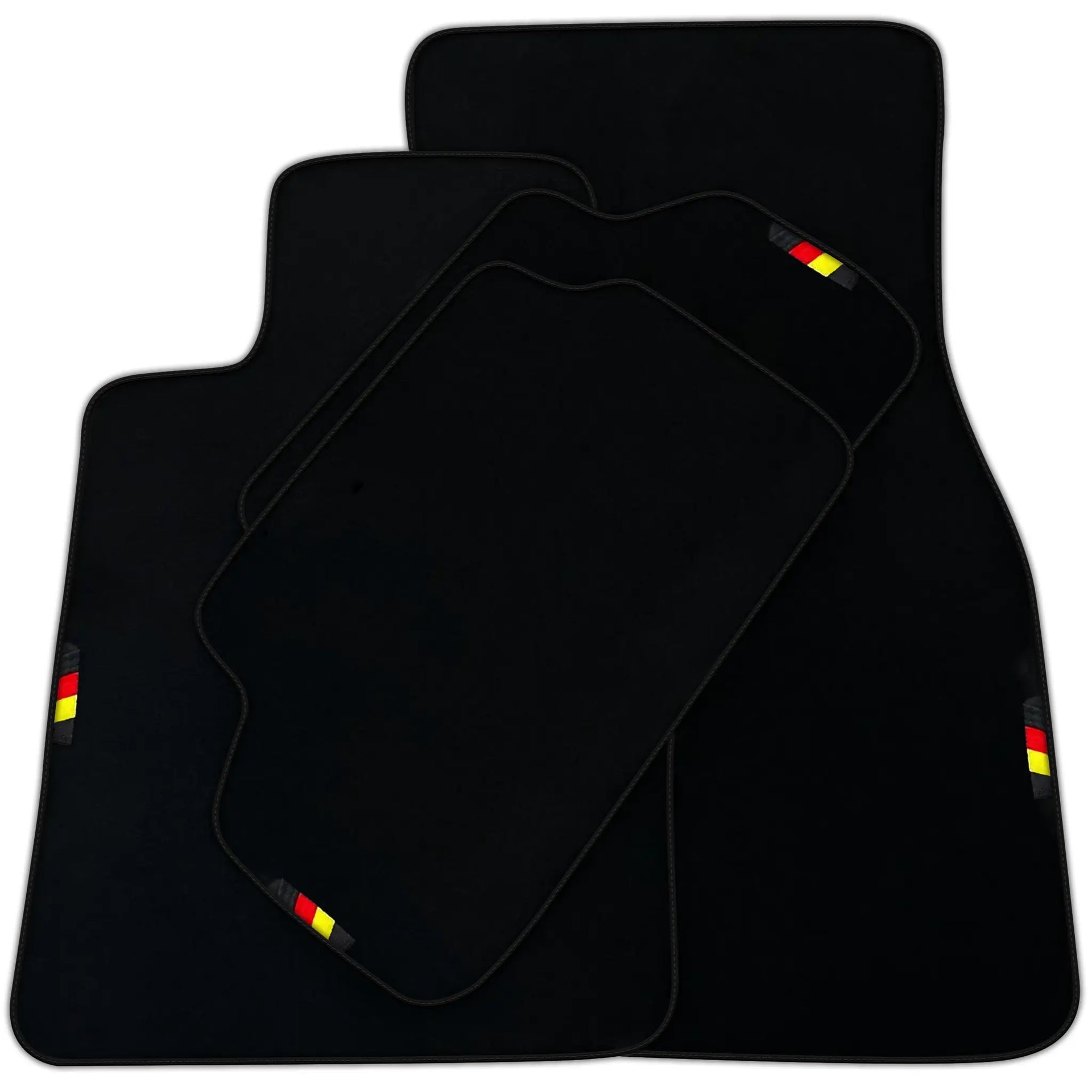 Black Floor Mats For BMW 7 Series F02 Germany Edition AutoWin Brand | Various Trim Colors