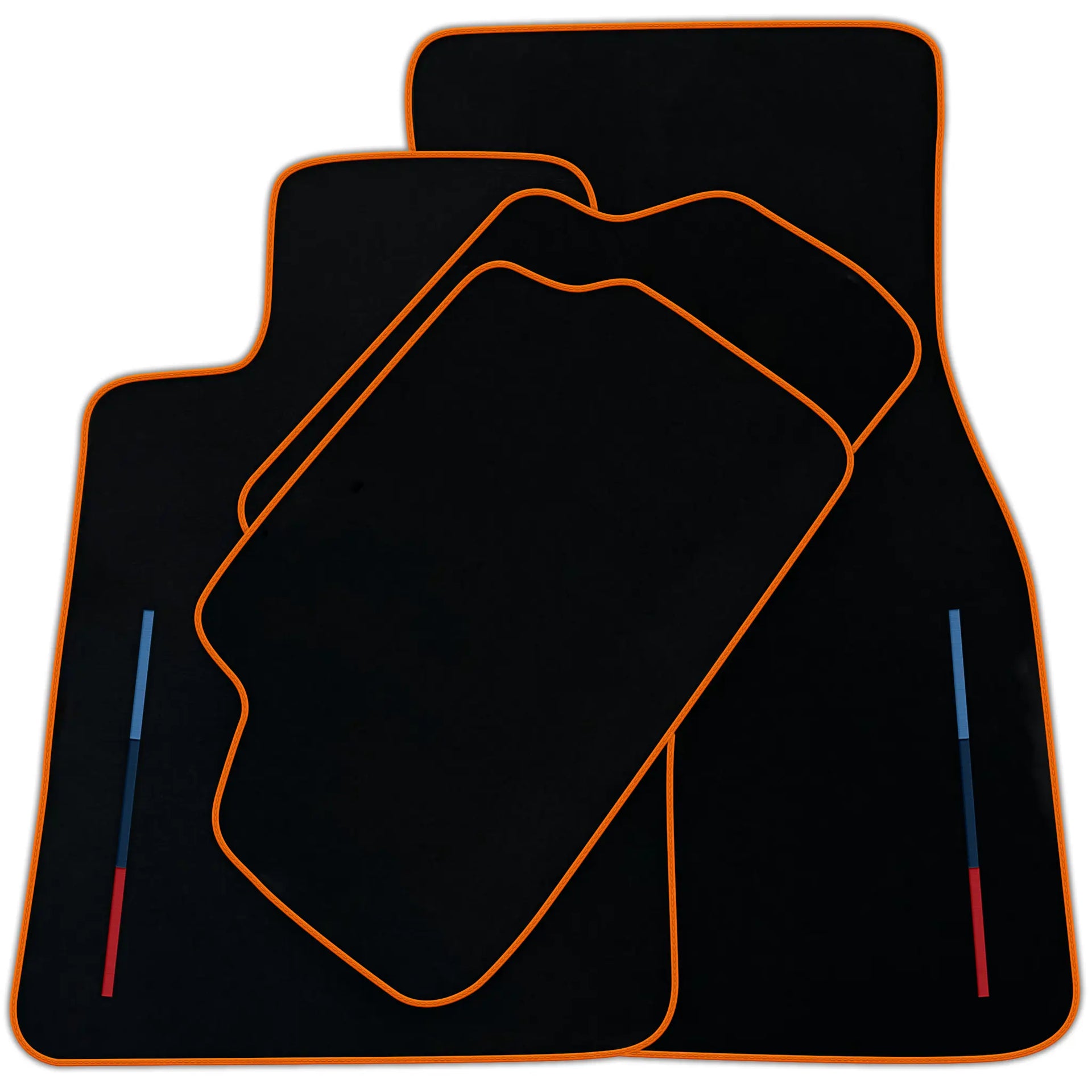Black Floor Mats For BMW X5 Series E53 With Color Stripes Tailored Set Perfect Fit | Various Trim Colors