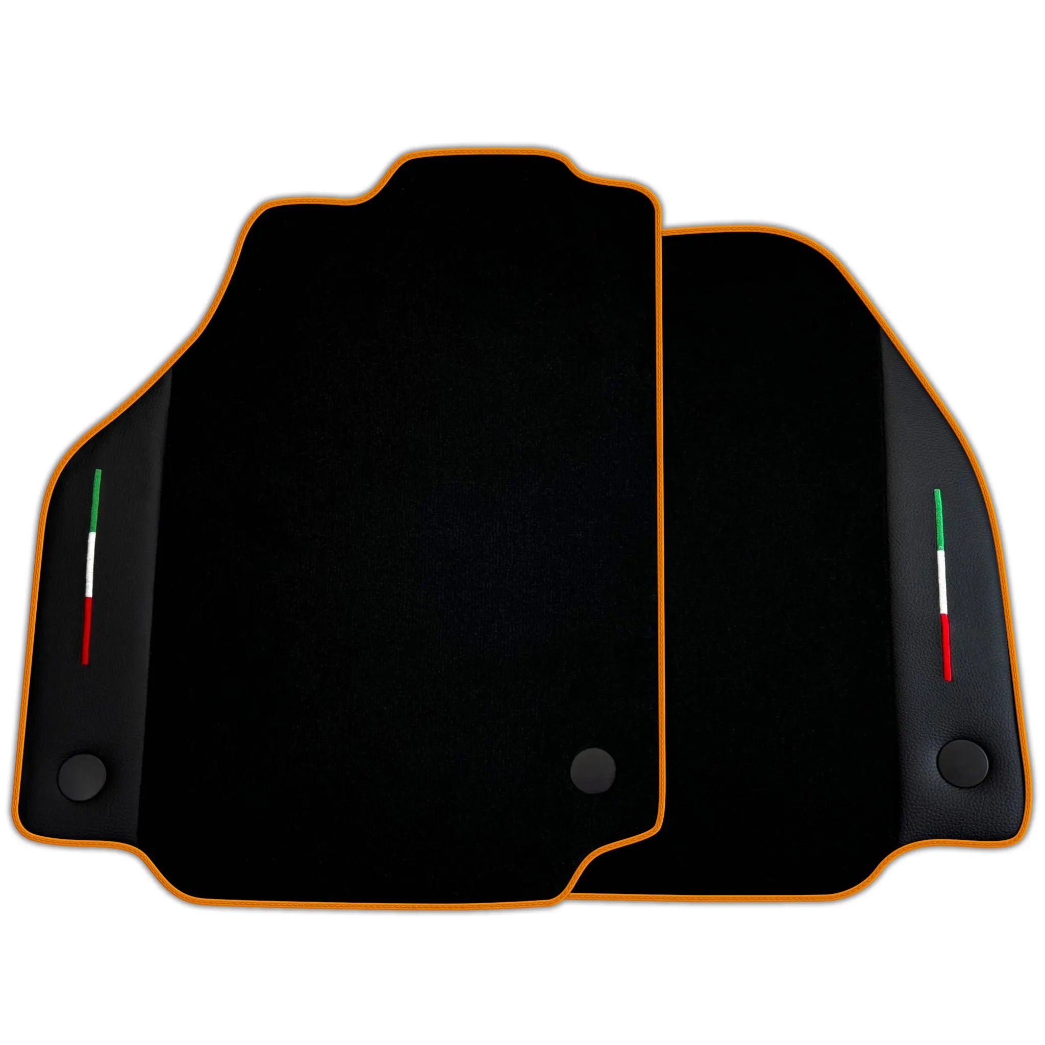 Black Floor Mats for Ferrari F8 Spider (2019-2023) with Leather | Various Trim Colors