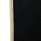 Black Stitched Leather Floor Mats with Logo for Maserati GranTurismo MC (2009-2010) | Beige Trim - AutoWin