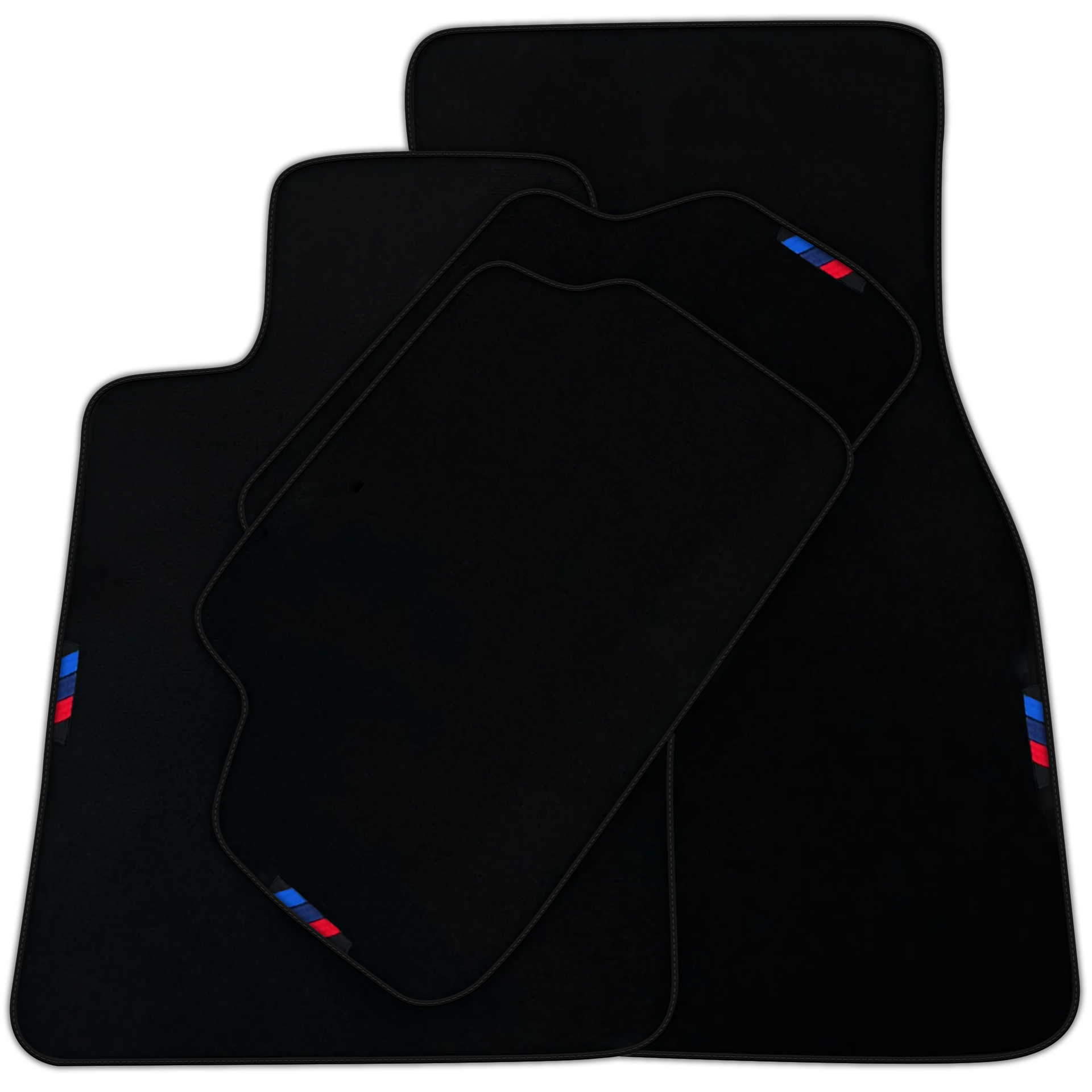 Black Floor Mats For BMW Gran Tourer F46 (2015-2022) 5 Seats with German Flag | Various Trim Colors