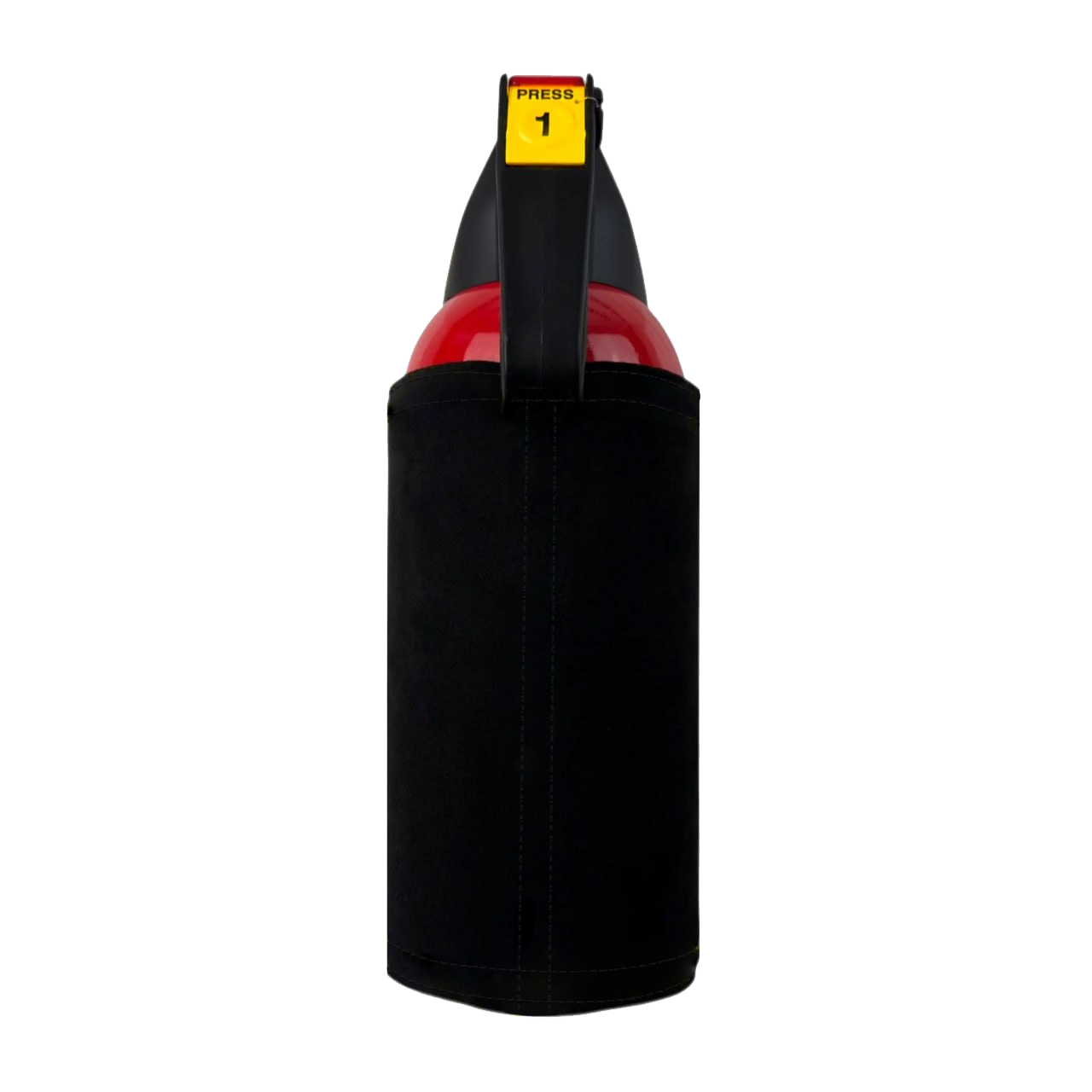 Fire Extinguisher Cover for Ferrari – Black Alcantara with Red Stitching