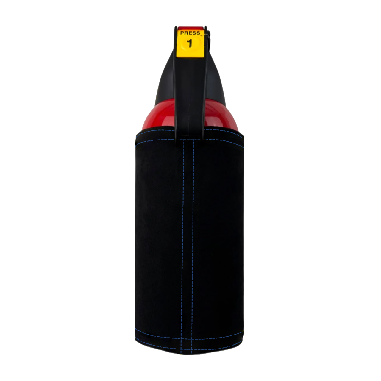 Fire Extinguisher Cover for Ferrari – Black Alcantara with Red Stitching