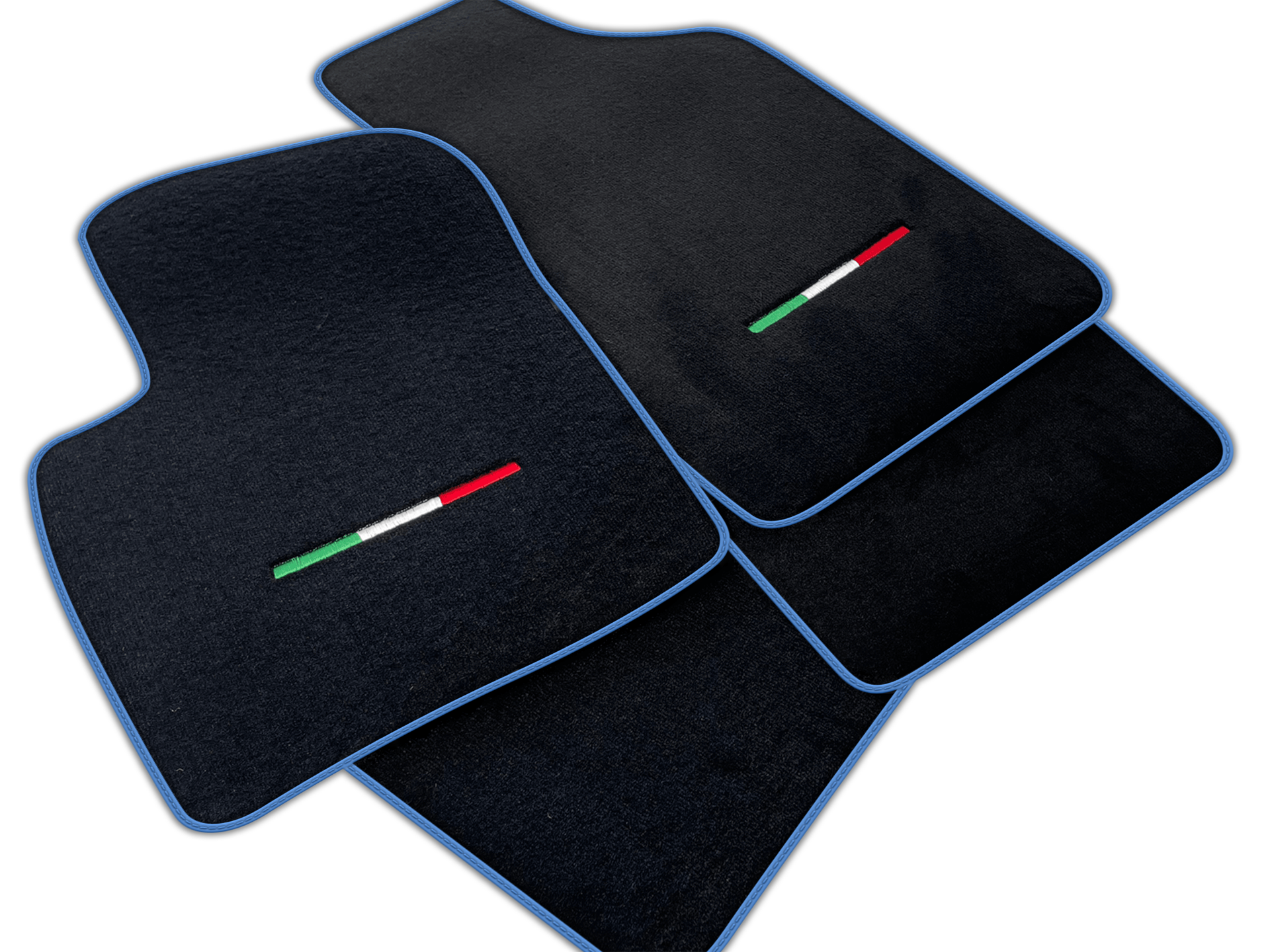 Italian Edition Black Floor Mats for Fiat 500 (2015-2020) Electric