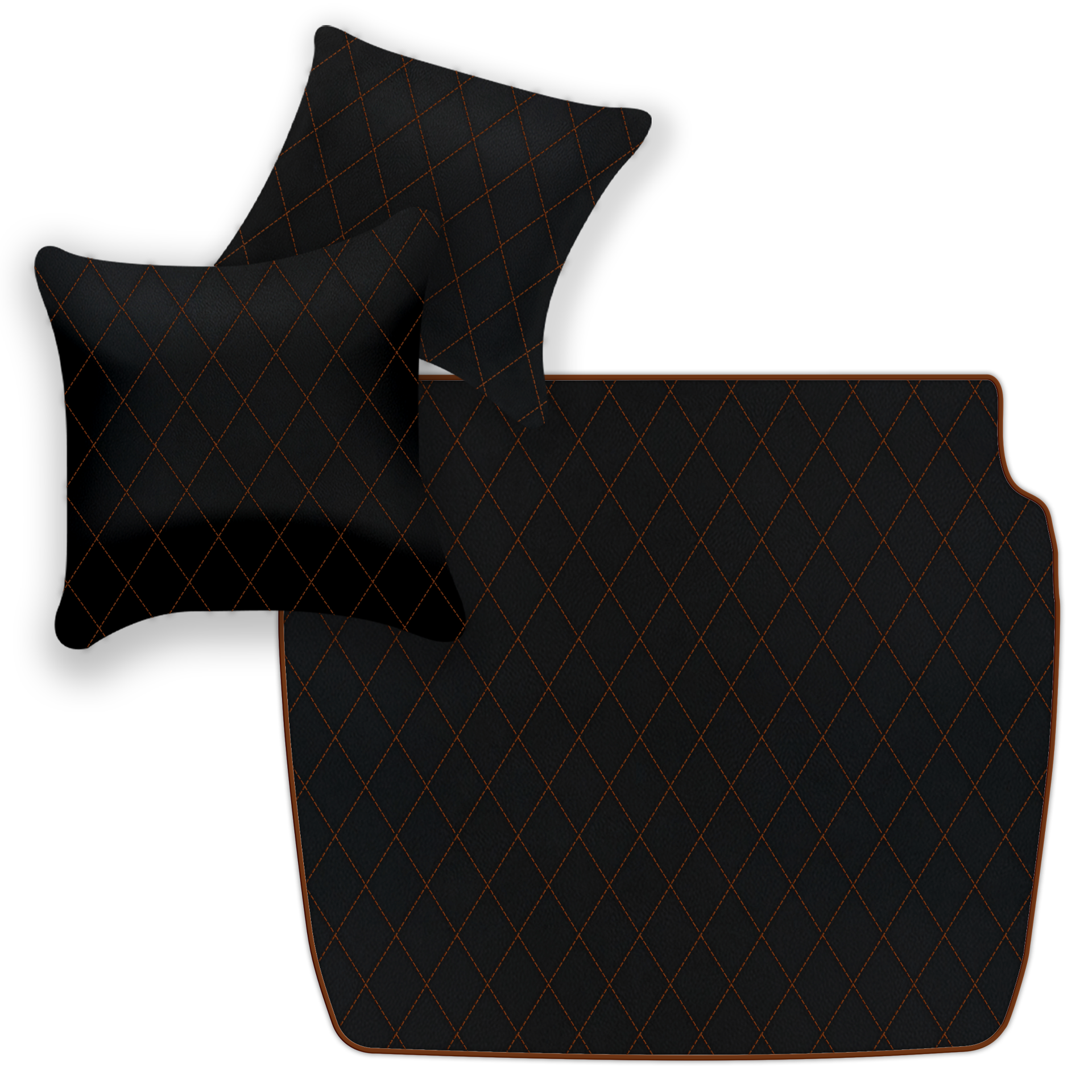 Custom Black Leather Floor Mats for Ferrari 612 Scaglietti (2005-2011)