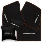 Ferrari 296 GTB Black Leather Floor Mats | Stylish & Durable