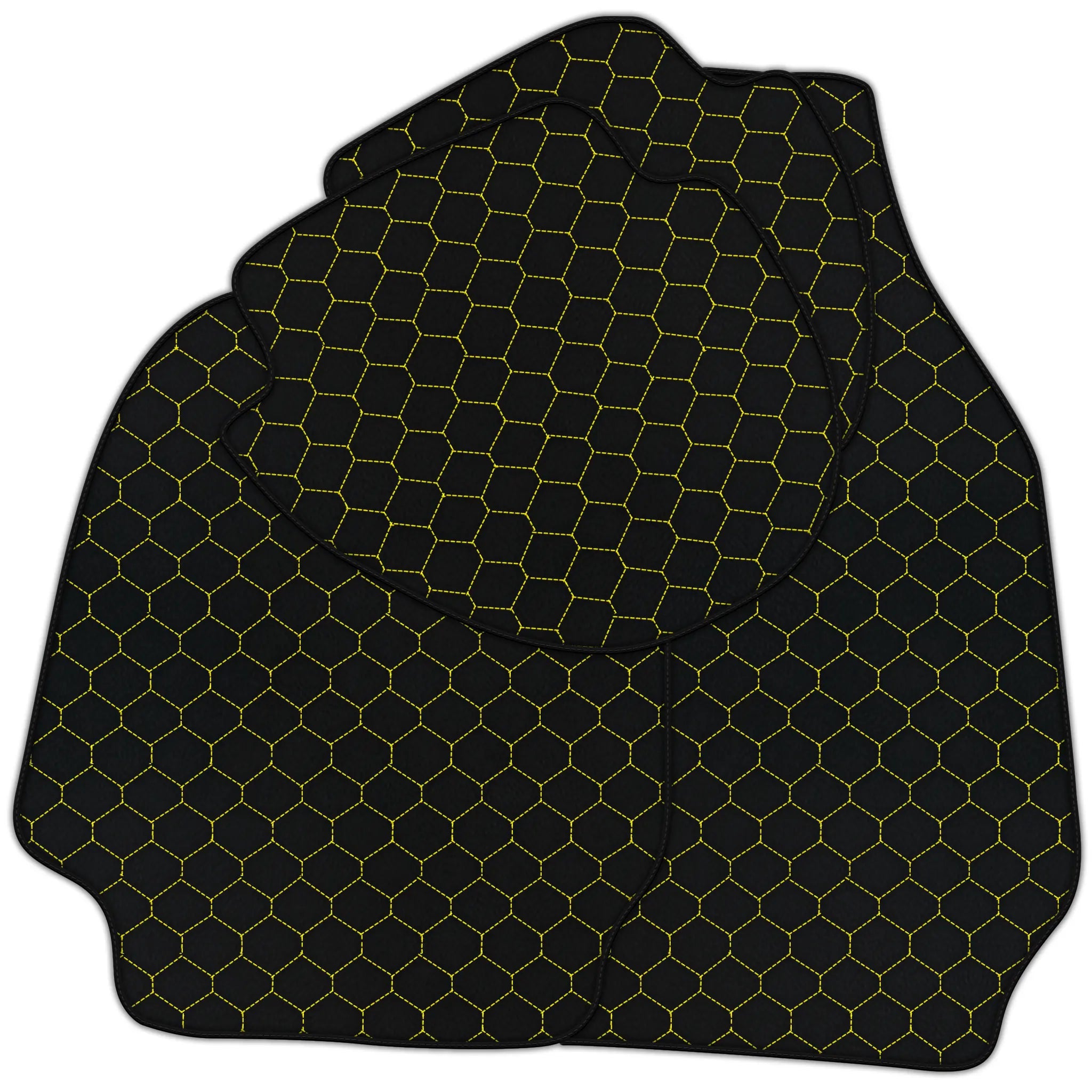 Customizable Leather Floor Mats with Hex Pattern for Porsche Classic 911 (1963-1989)