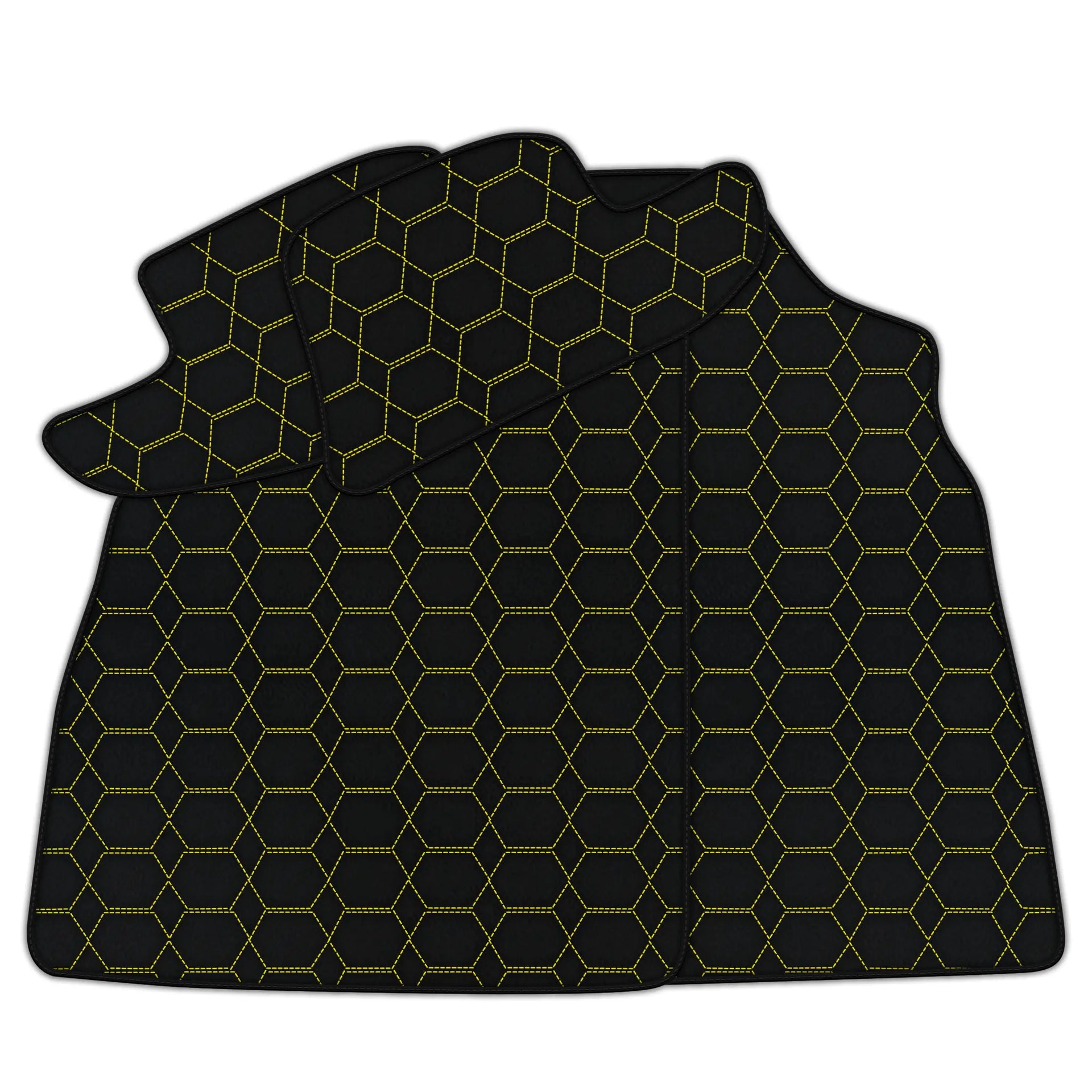 Customizable Leather Floor Mats with Hexagon Hex Pattern for Bentley Continental GT (2011-2018)