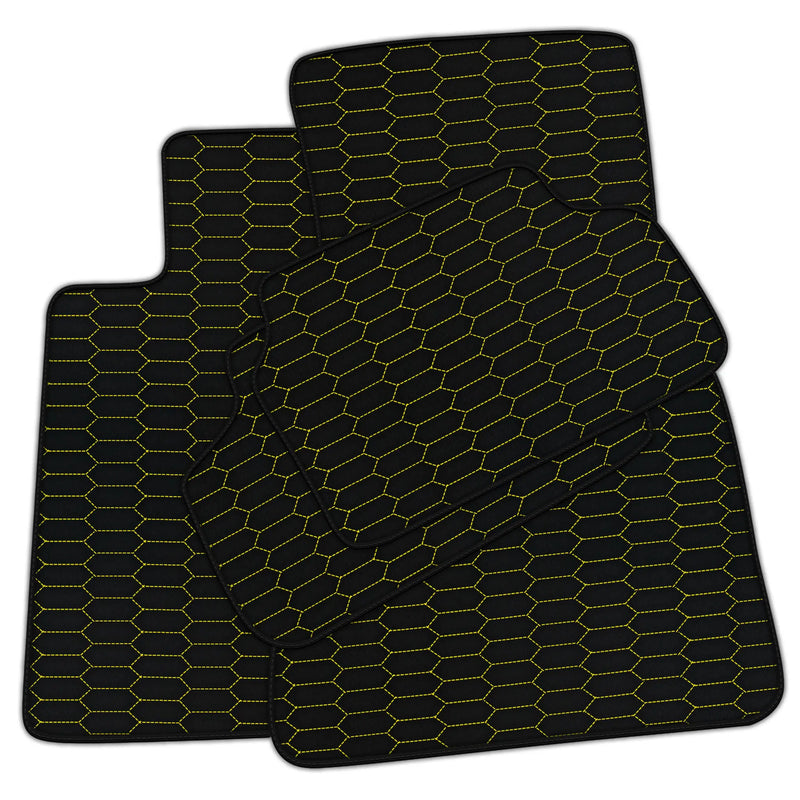 Customizable Leather Floor Mats with Raptor Hex Pattern for BMW F07 Gran Turismo (2009-2017)