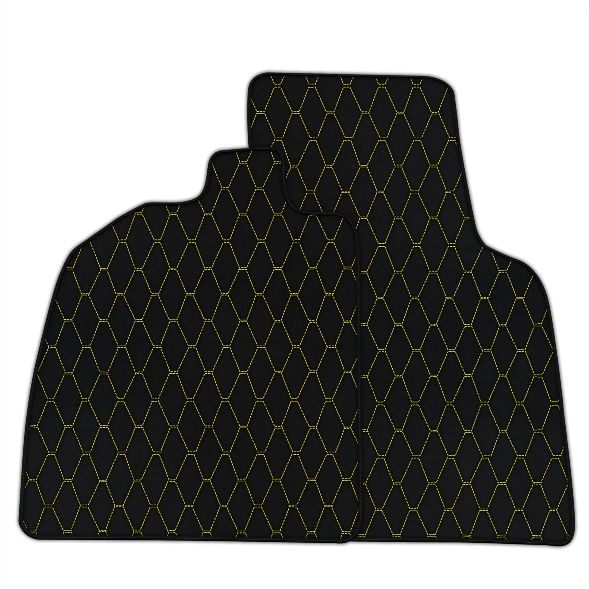 Customizable Leather Floor Mats with Vertical Hex Pattern for Audi R8 (2015-2023)