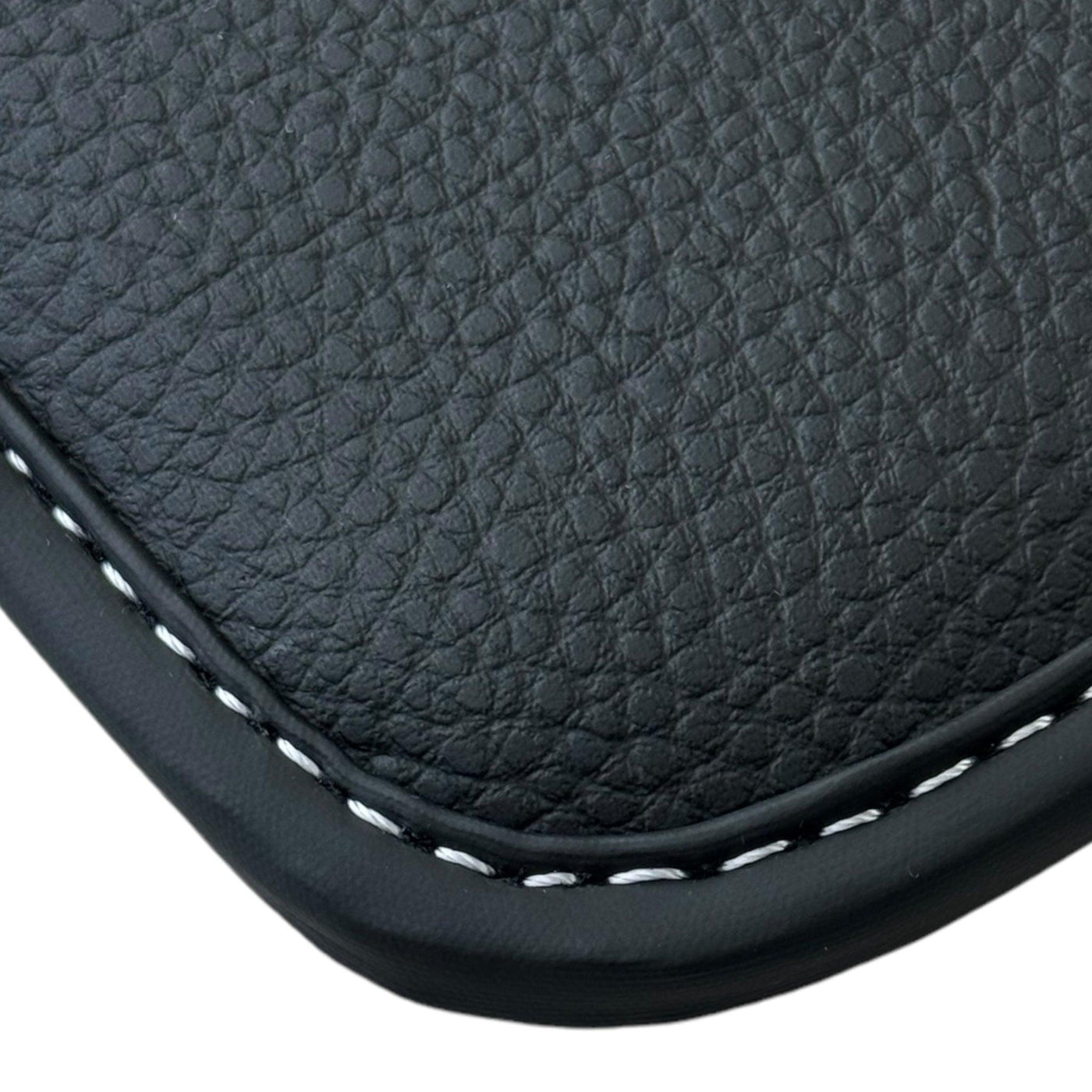 Black Floor Mats for Rolls Royce Cullinan with Black Leather - AutoWin