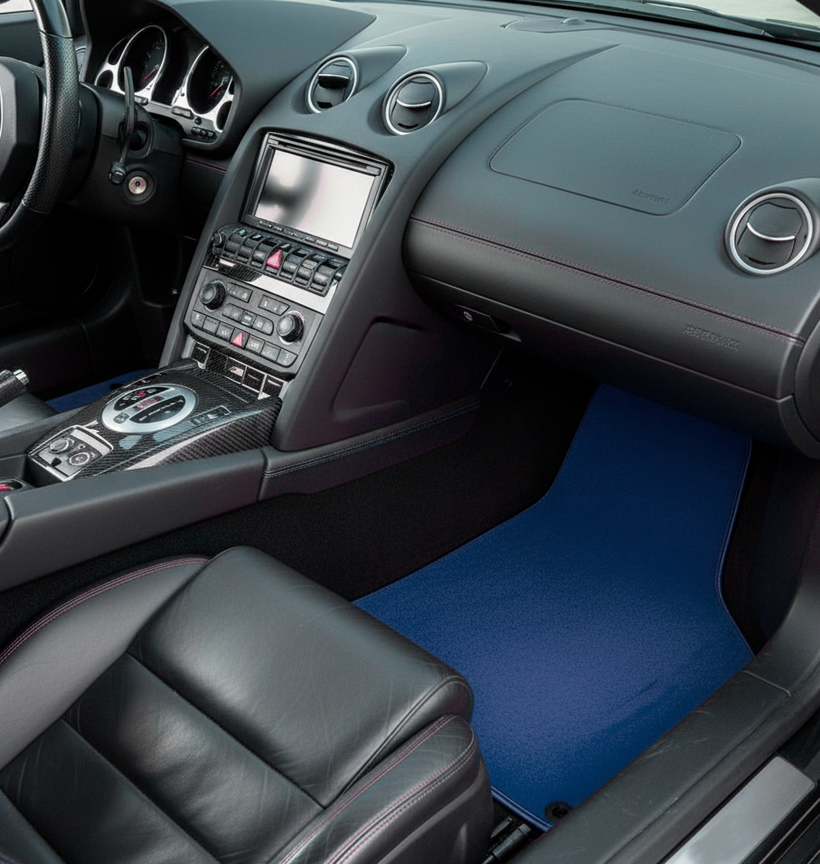 Custom Floor Mats for Lamborghini Gallardo Dark Blue Color