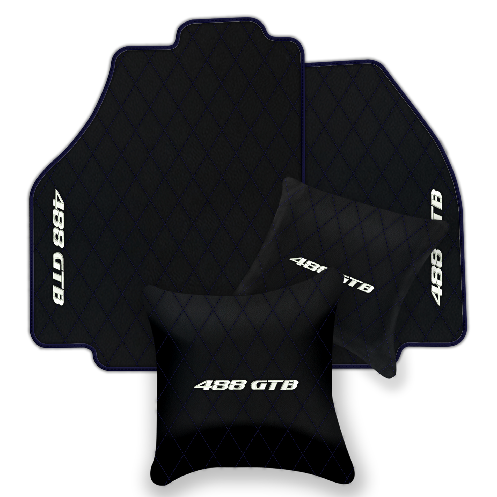 Premium Black Leather Floor Mats for Ferrari 458 Italia (2009-2015)