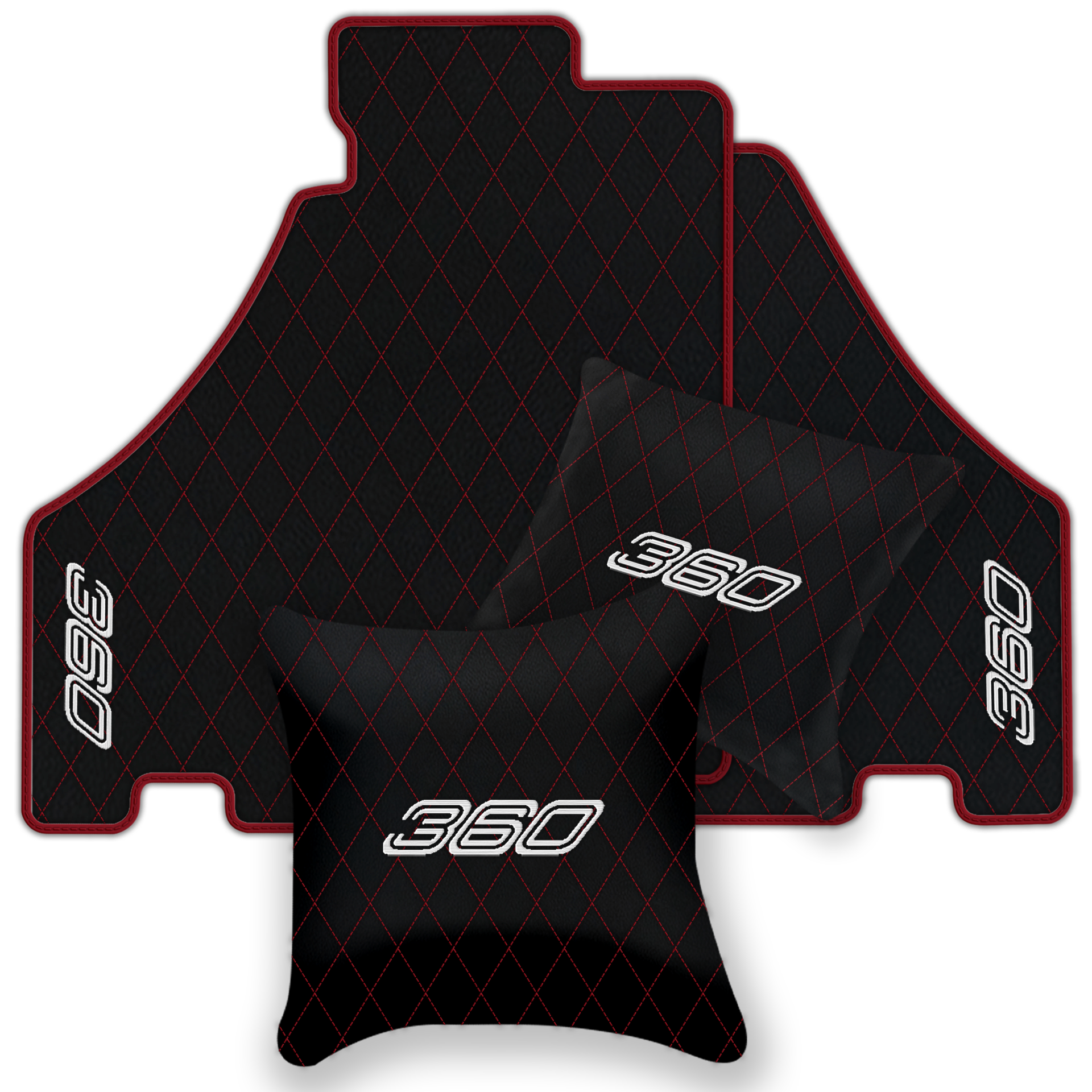 Premium Black Leather Floor Mats for Ferrari F430 (2004-2009)
