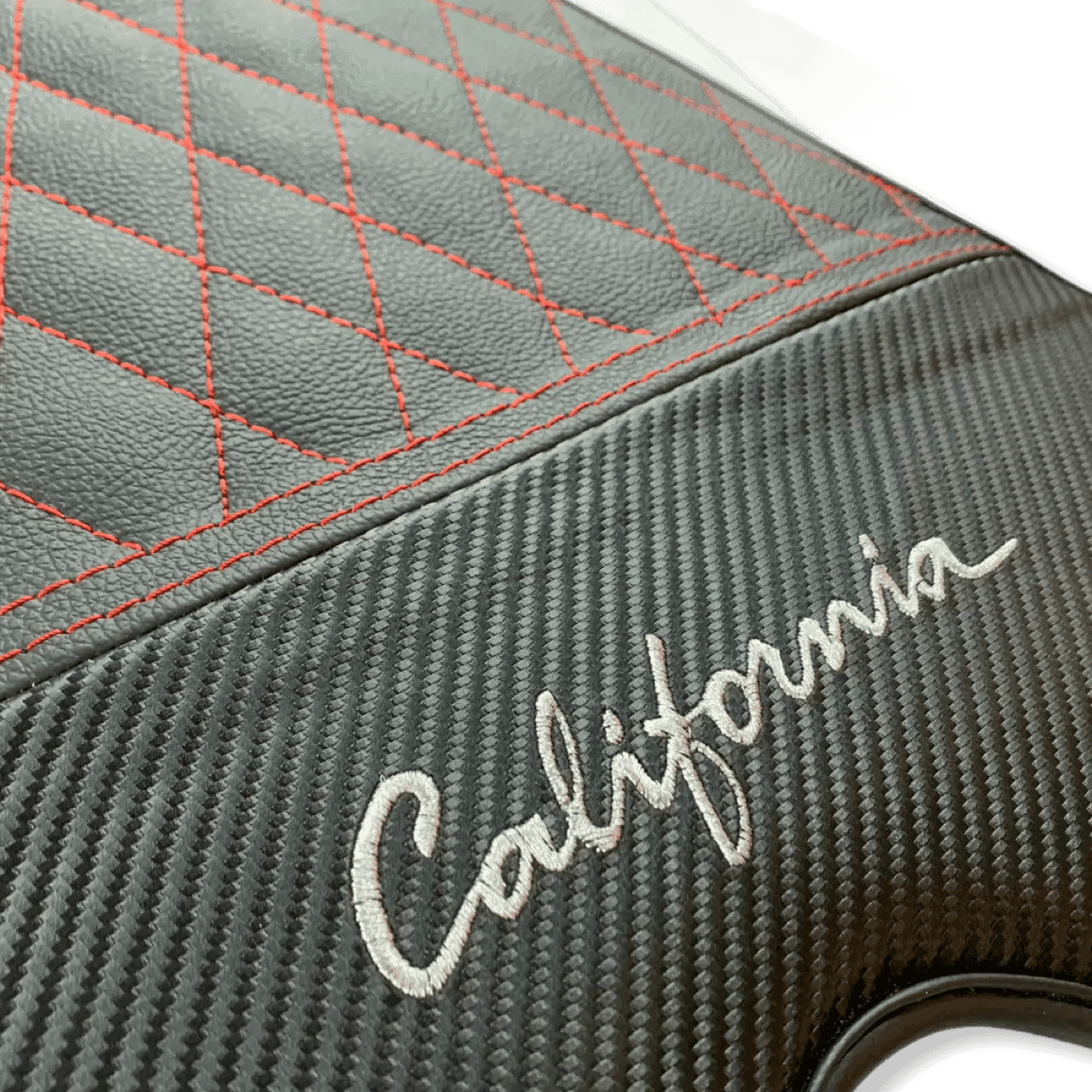 Floor Mats For Ferrari California Convertible 2008-2014 Leather Carbon Edition - AutoWin