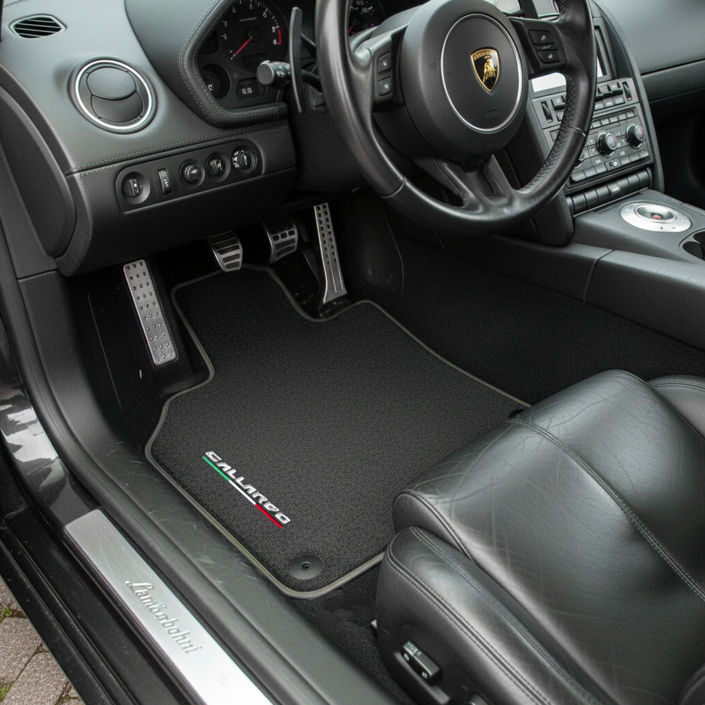 Custom Floor Mats for Lamborghini Gallardo Gray Color - AutoWin.EU