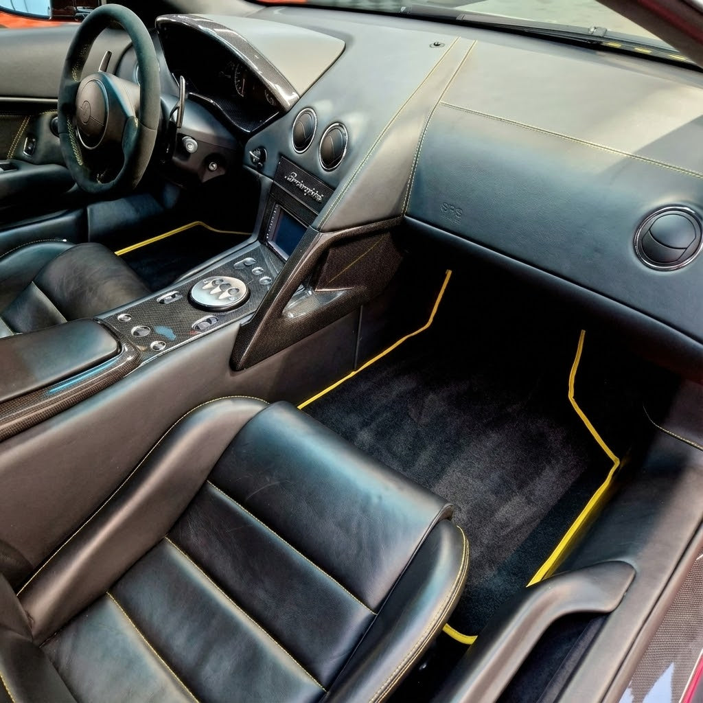 Blue Floor Mats for Lamborghini Murcielago AutoWin Brand - AutoWin.EU