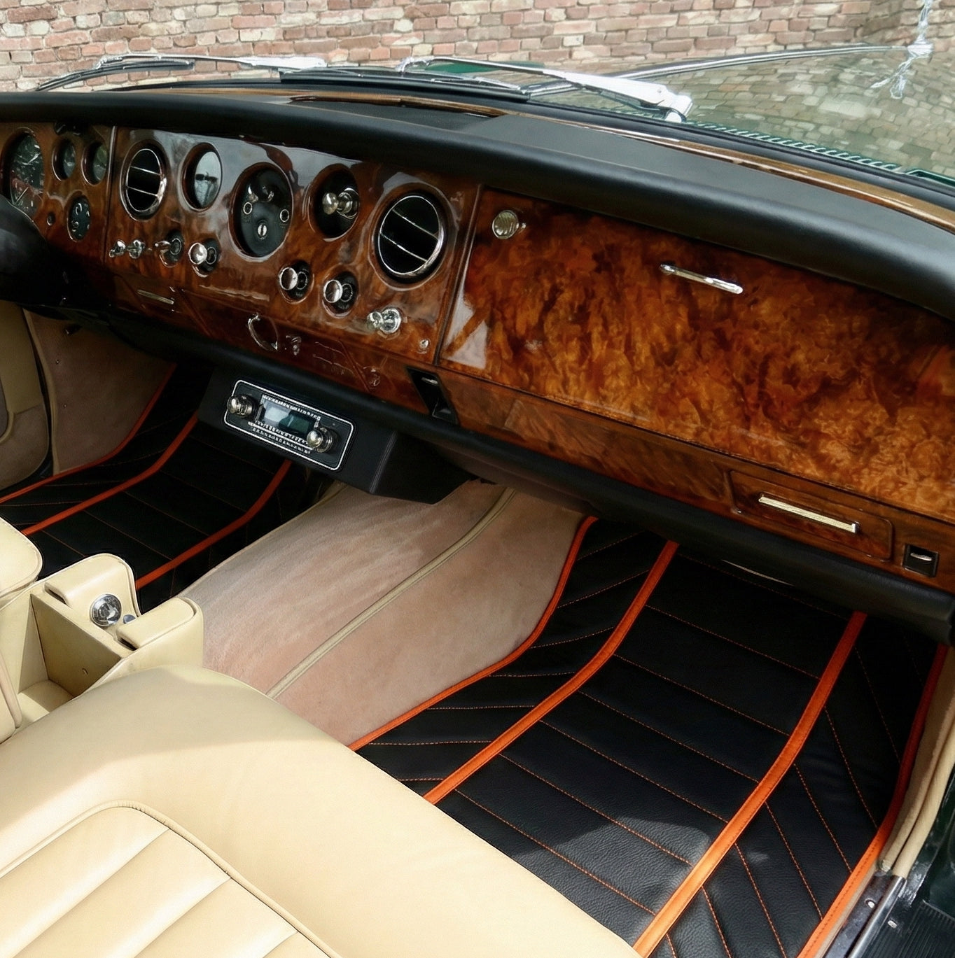 Leather Floor Mats For Rolls Royce Shadow 1965-1977 Black - AutoWin.EU
