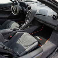 Floor Mats For McLaren 720S Black Tailored With Orange Trim