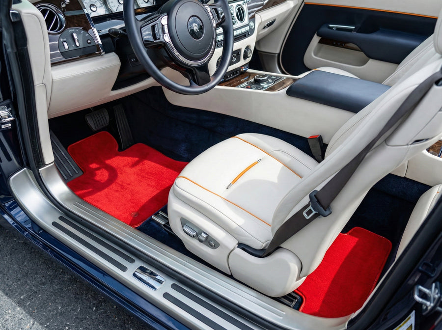 Floor Mats For Rolls Royce Dawn Rr6 2016-2023 Red