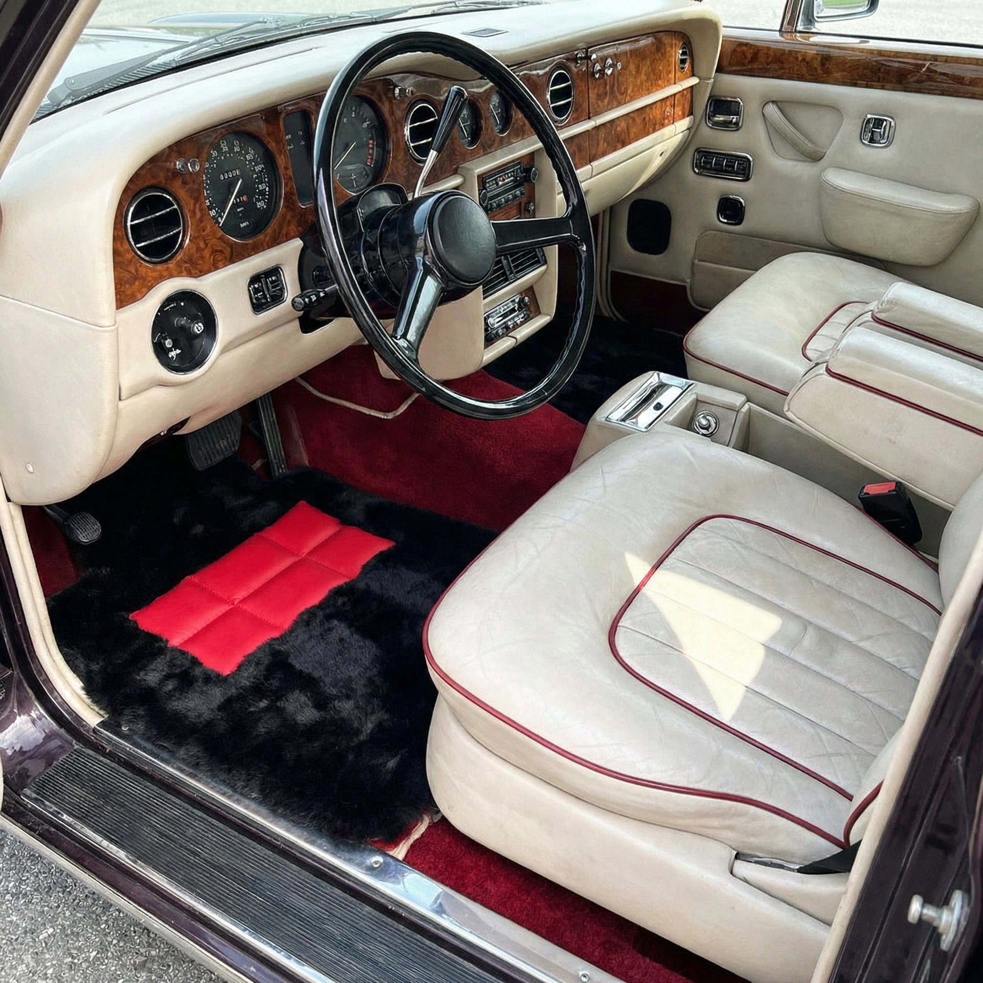 Leather Floor Mats For Rolls Royce Shadow 1965-1977 Black - AutoWin.EU