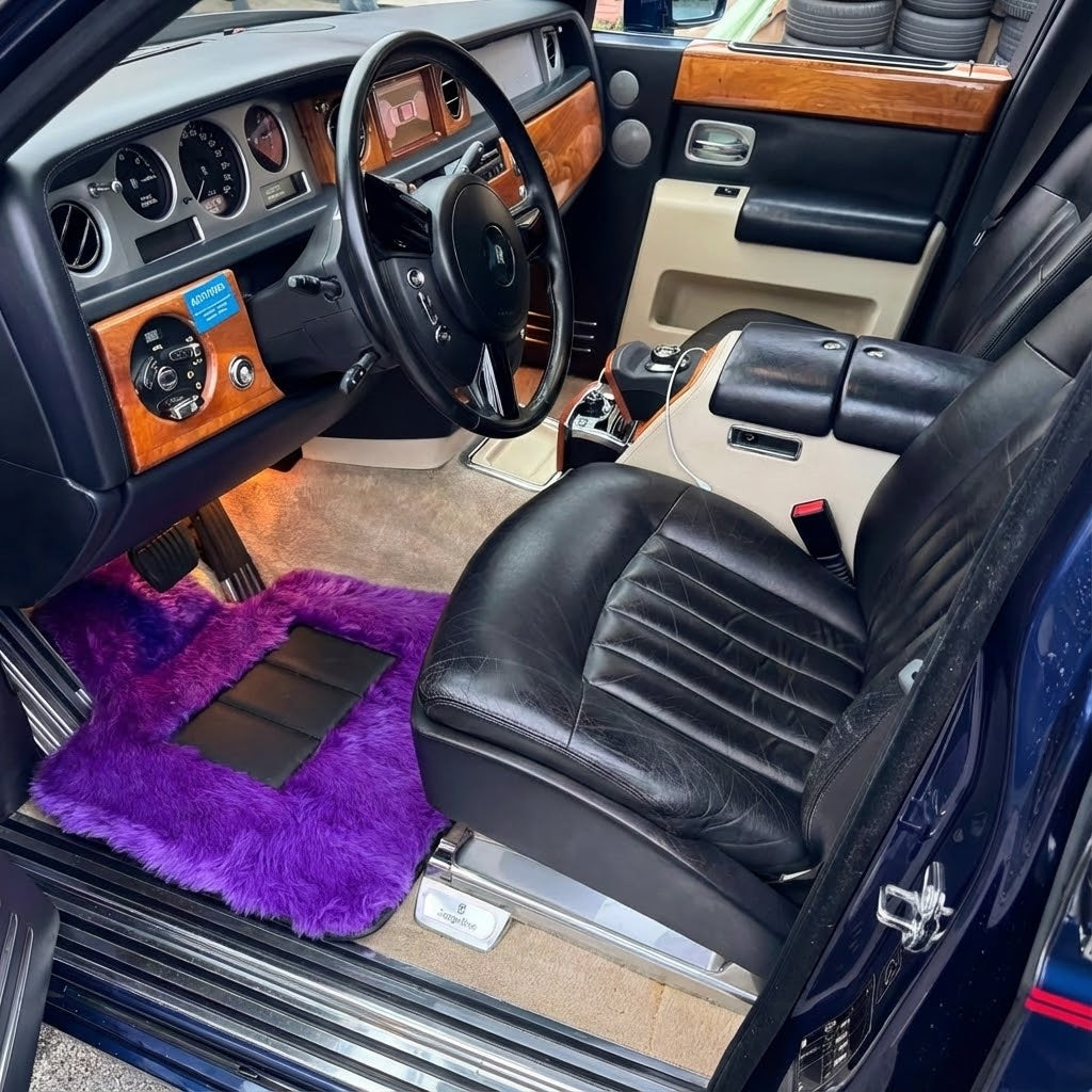 Violet Sheepskin Floor Mats for Rolls-Royce Phantom Drophead Coupe (2007-2016)