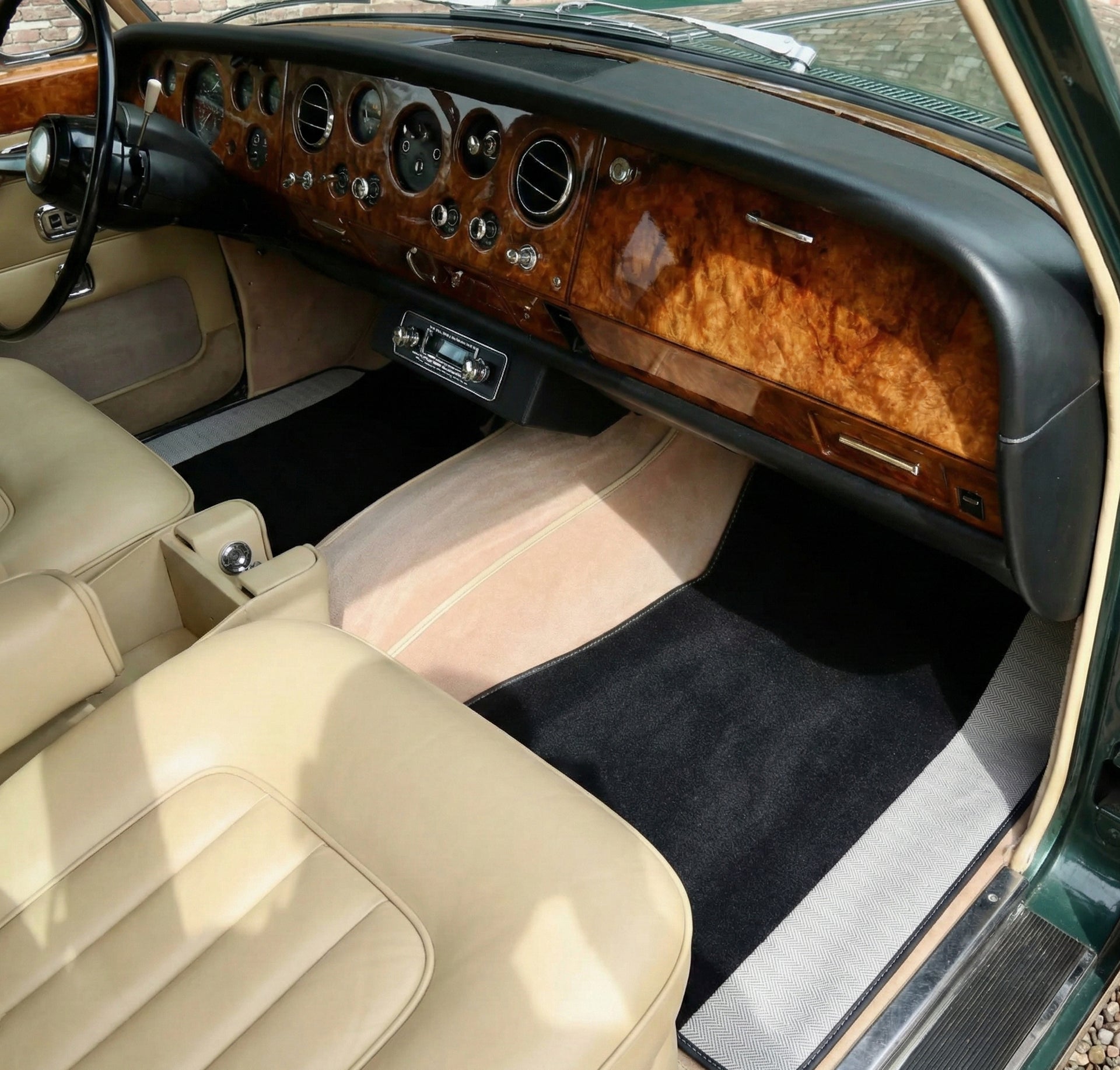 Leather Floor Mats For Rolls Royce Shadow 1965-1977 Black - AutoWin.EU