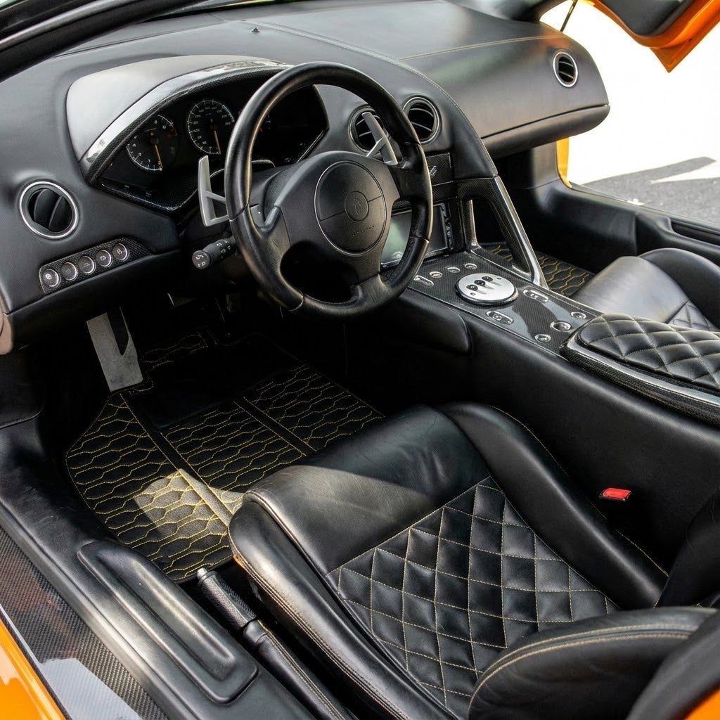 Blue Floor Mats for Lamborghini Murcielago AutoWin Brand - AutoWin.EU