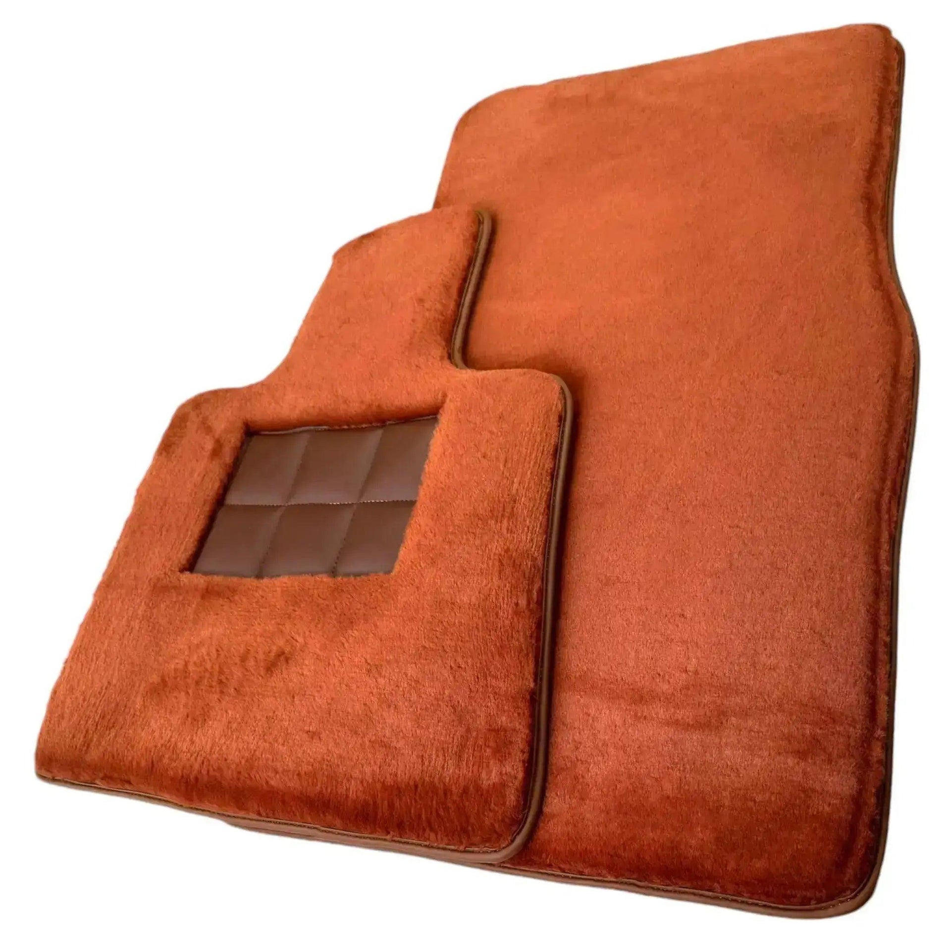 Ginger Color Sheepskin Floor Mats for Rolls-Royce Ghost Series I (2010-2020) - AutoWin