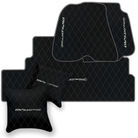Premium Black Leather Floor Mats for Ferrari F12 (2012-2022)